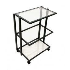 Тележка косметологическая металл/прозрачное стекло, Metal Glass на колесах Тележка косметологическая металл/прозрачное стекло, Metal Glass на колесах