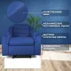 Кресло реклайнер экокожа механическое MassComplekt цвет синий