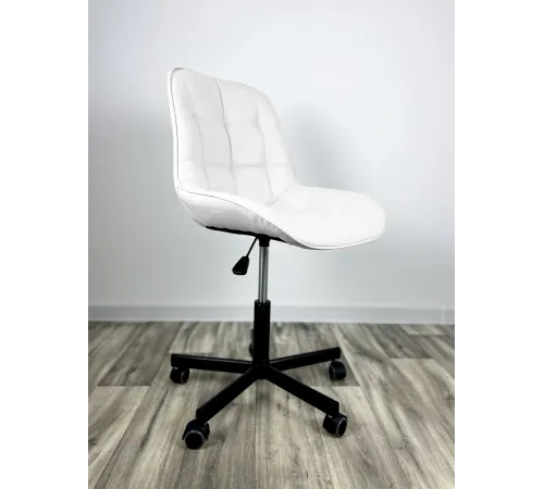 Стул Блэкберри цвет: (РБ Белый) основание стальное пятилучье цвет черный