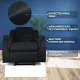 Кресло реклайнер экокожа электрический MassComplekt цвет черный