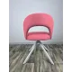 Стул Сансет цвет: (РБ Розовый ) основание пирамида (360 вращение) цвет белый