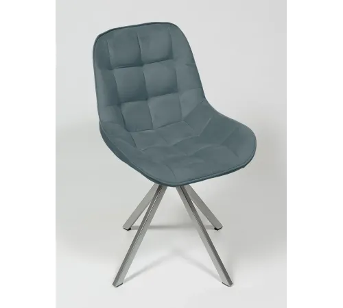 Стул Блэкберри цвет: (Эвита 13 Голубой) основание пирамида 360 цвет серебро