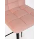 Стул барный ИРИС на черных стальных ножках в розовом цвете