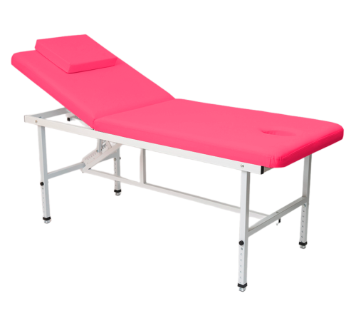 Стол стационарный косметологический MassMaster (190х70 см) с регулировкой высоты фуксия