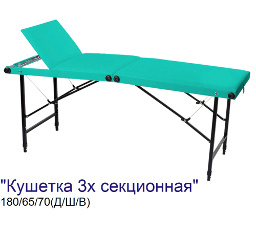 Кушетка складная косметологическая 3-х секционная MassLife 2 (180х65 см)