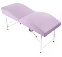 Кушетка анатомическая складная велюр MassLife 2 (180х65 см) (с регулировкой высоты) лаванда