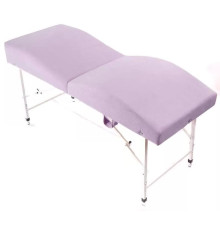 Кушетка анатомическая складная велюр MassLife 2 (180х65 см) (с регулировкой высоты) лаванда