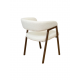 Стул-кресло Ботаника, молочный/ бронзовый металл