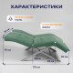 Кушетка анатомическая лофт Ergo VS на серебряных ножках мятная