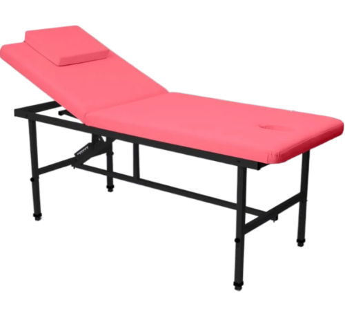 Стол стационарный косметологический MassMaster 1 (190х70 см) с регулировкой высоты розовый