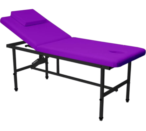 Стол стационарный косметологический MassMaster 1 (190х70 см) с регулировкой высоты фиолетовый