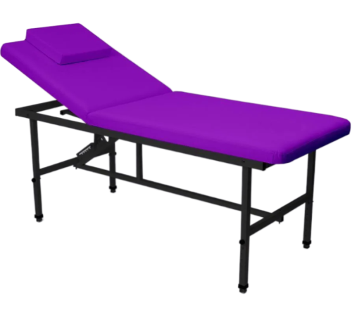 Стол стационарный косметологический MassMaster 1 (190х70 см) с регулировкой высоты фиолетовый