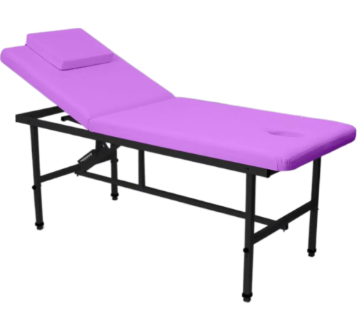 Стол стационарный косметологический MassMaster 1 (190х70 см) с регулировкой высоты сиреневый